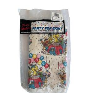 Vintage 1990 Sesame Street Party Set Muppets Birthday Table Cover Only
